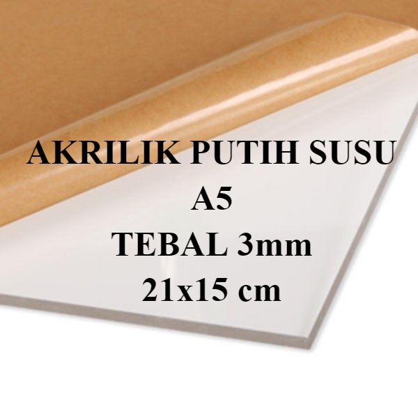 Akrilik Lembaran Putih Susu A5 3mm