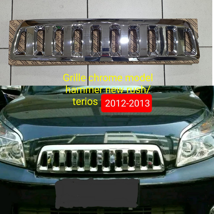 Grille GRILL DEPAN BUMPER model hummer TOYOTA NEW RUSH / TERIOS 2012 2013 2014 CHROME CROME