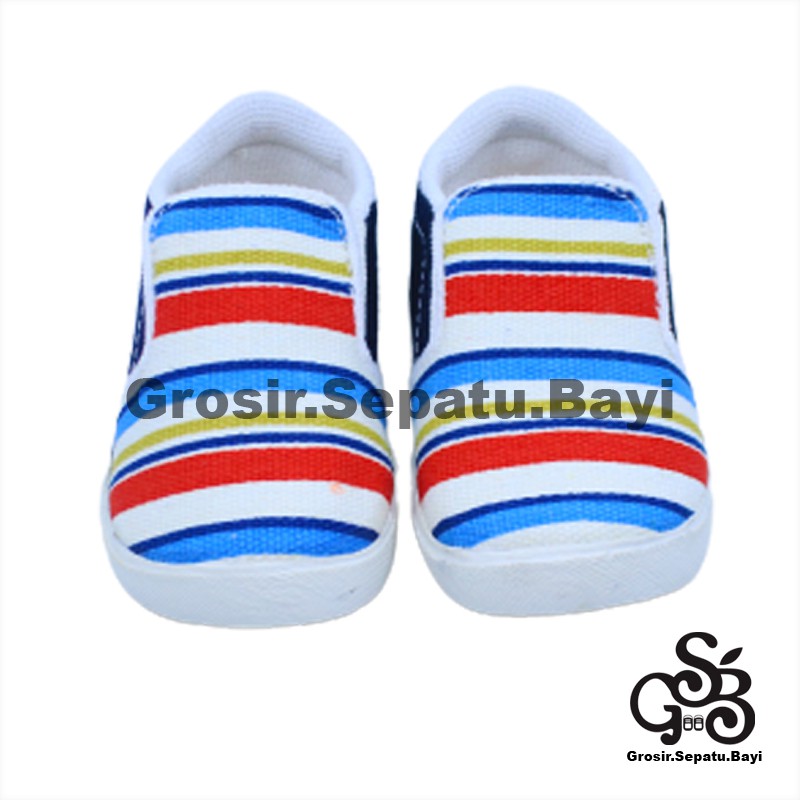 sepatu anak laki laki perempuan slip on motif Rainbow murah