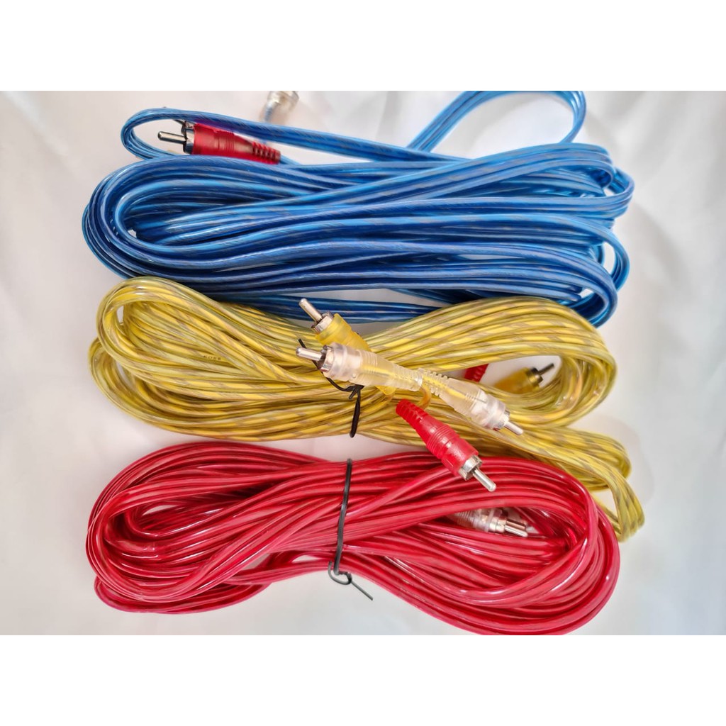 Kabel Aux Audio/RCA Transparan/ kabel audio rca 3 To 3 panjang1.5mtr/3mtr/5mtr