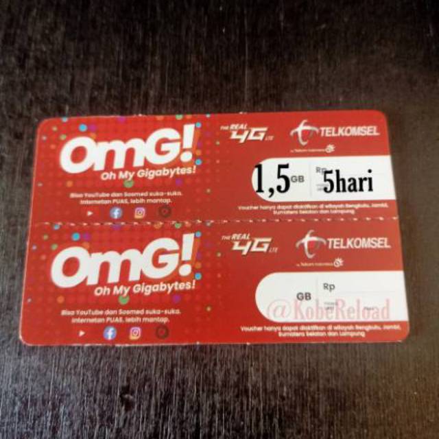 Voucher Telkomsel 1,5GB 5hr (Sumsel)