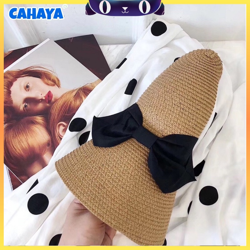 CAHAYA Topi Pantai Wanita Bunga Pelindung UV - Summerhat Pantai Import T75