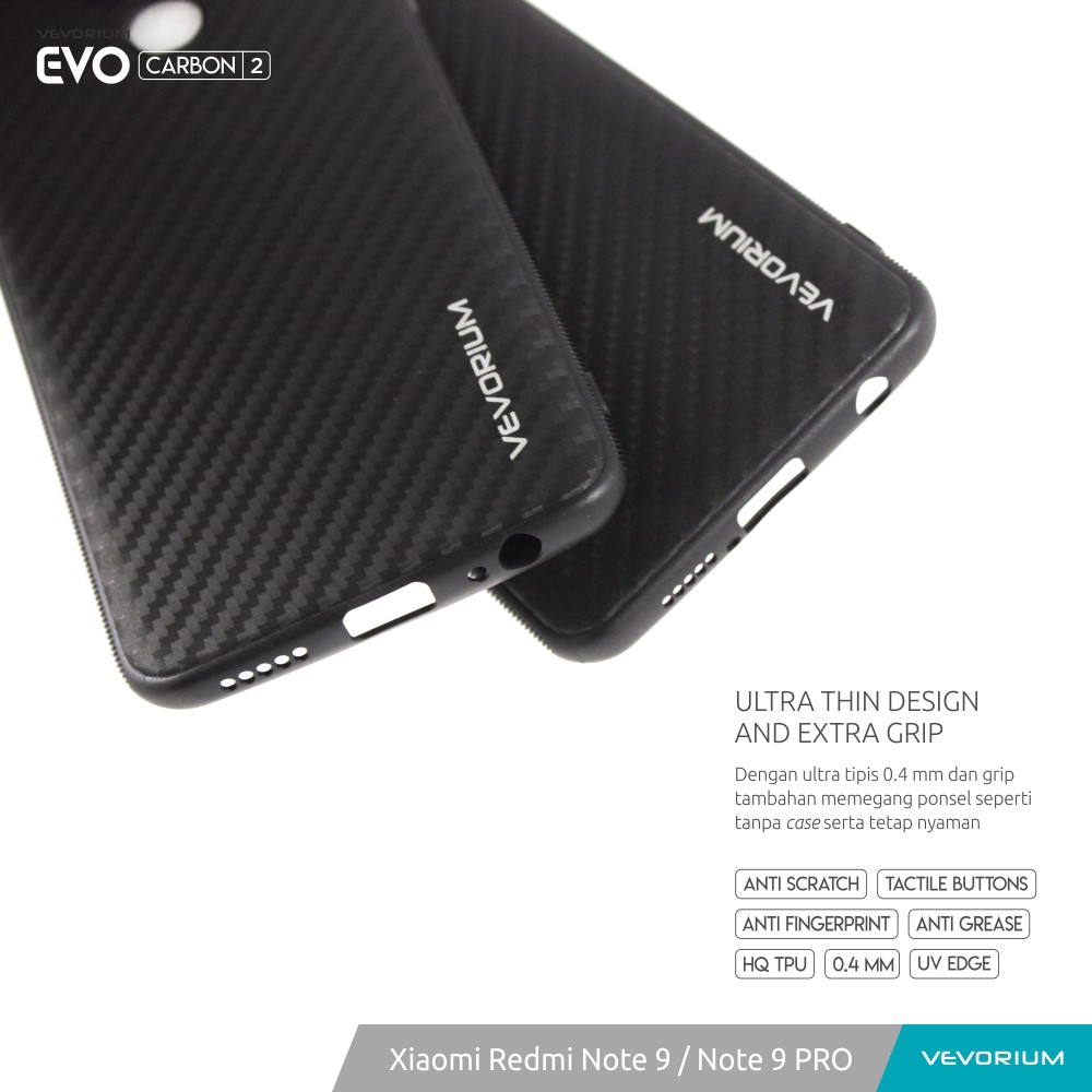 VEVORIUM EVO CARBON Xiaomi Redmi Note 9 PRO Note 9 Soft Case Softcase