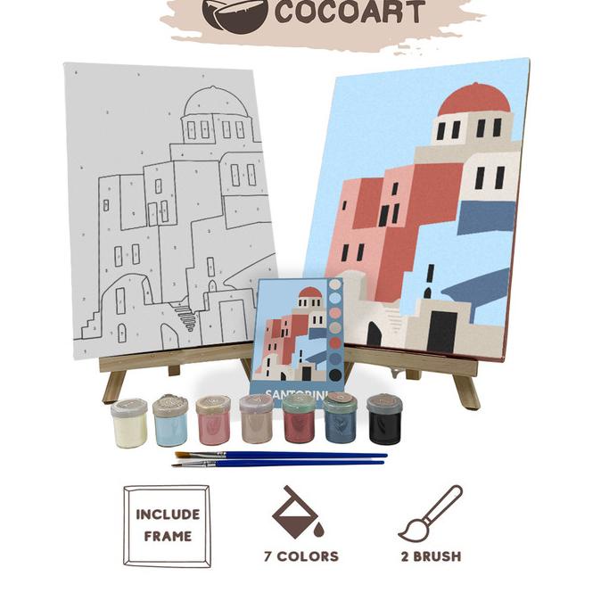 

SALE Paint By Number Kit [ Santorini ] - Cocoart.id I Kanvas 20 x 30 cm/CAT AKRILIK SET/CAT AKRILIK SET 24 WARNA/CAT AKRILIK PASTEL/CAT AIR/CAT AIR LUKIS SET/CAT AIR GIOTTO/KUAS LUKIS 1 SET/KUAS LUKIS KECIL/KUAS LUKIS LENGKAP/KANVAS LUKIS/KANVAS LUKIS