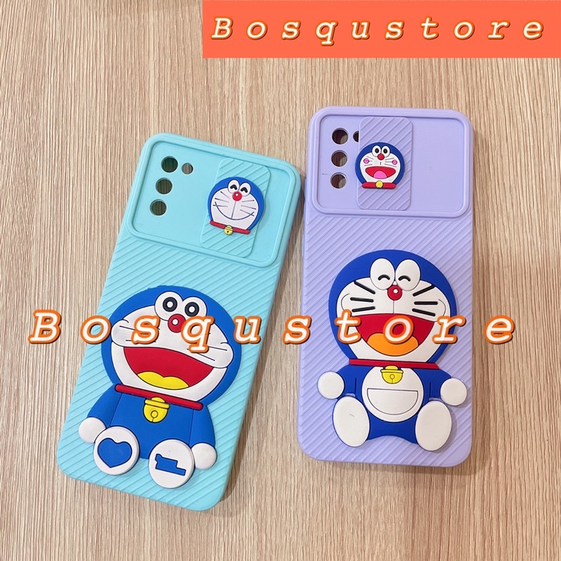 CASE MACARON SLIDE CAMERA OPPO A52/ A92/ A31 2020/ A9 2020/ A5 2020/ SOFT CASE MACARON SLIDE CAMERA KARAKTER DORAEMON HELLOKITTY KEROPPI MIMICAT MINNIEMOUSE