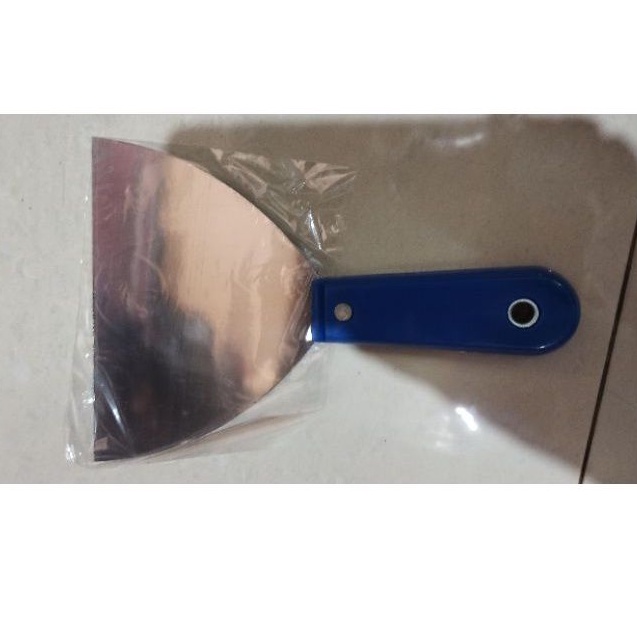 Sekrap gypsum dempul crome Stenless 6" gagang PVC