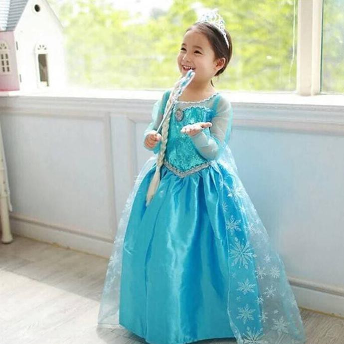 Terbaru Baju Dress Frozen Elsa Kostum Anak Karakter Dress Terbaru Baju Dress Frozen Elsa Kostum Anak Karakter Dress
