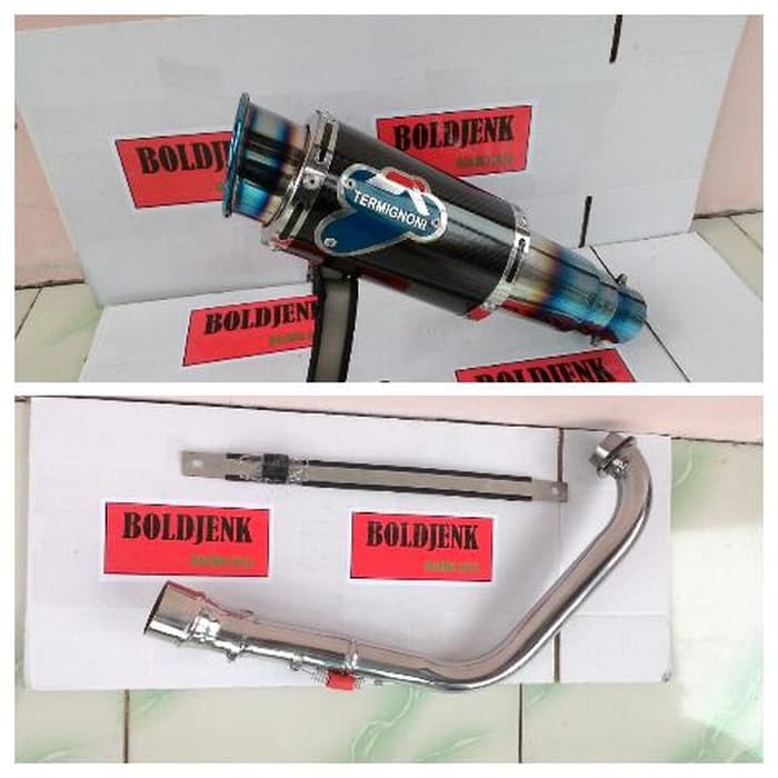 Knalpot TERMIGNONI GP blue UNDERBELLY/kolong fullset R15/Xabre/cbr dll