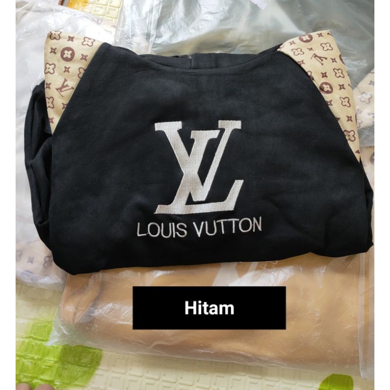 SWEATER SUEDE BAJU TANGAN PANJANG SUEDE LV