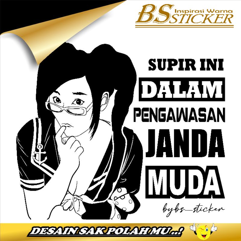 Jual Stiker Cutting Gambar Cewek Di Kaca Pintu Mobil Pick Up L300 Truk Kata Kata Supir Ini