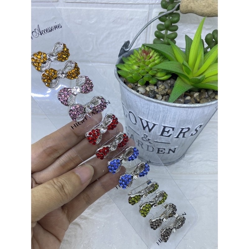 BROS DAGU isi 12pcs BROS IMUT BROS CANTIK BROS MINI BROS FULL MATA WARNA-Pita simpul w lbs