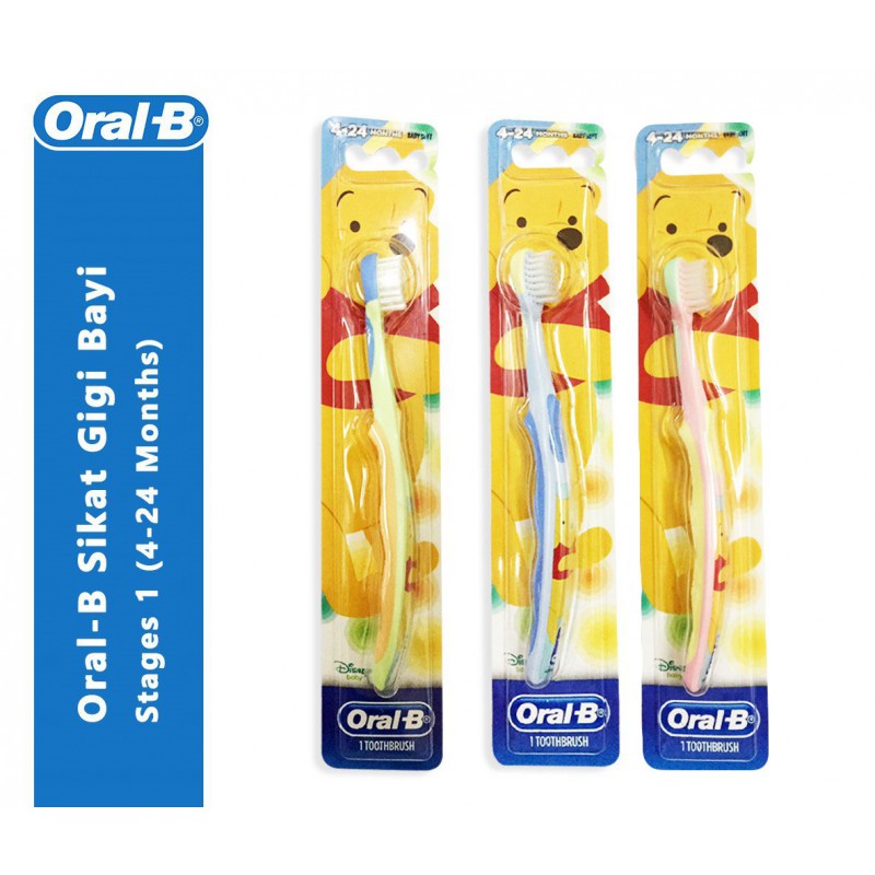 Oral B Baby Kids Toothbrush Stages 1 2 3 4 - Oral-B Sikat Gigi Bayi Anak Stage 1 2 3 4 Kids Series