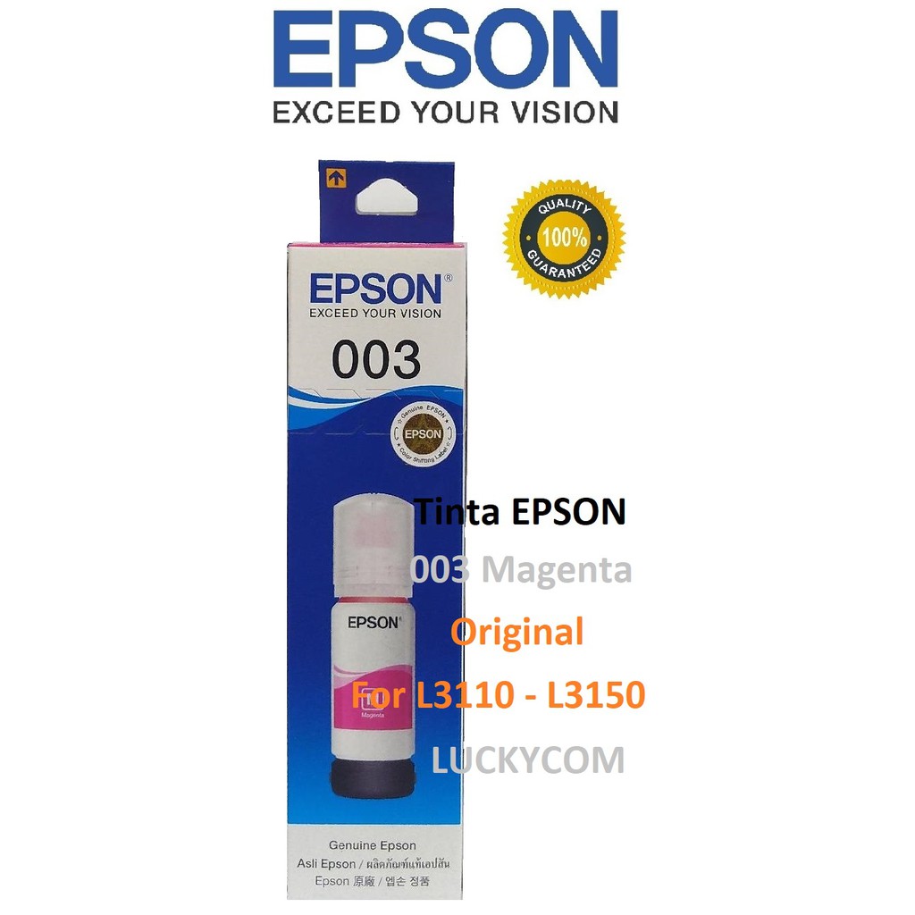 Tinta EPSON Original 003 Magenta For Printer EPSON L3110 - L3150