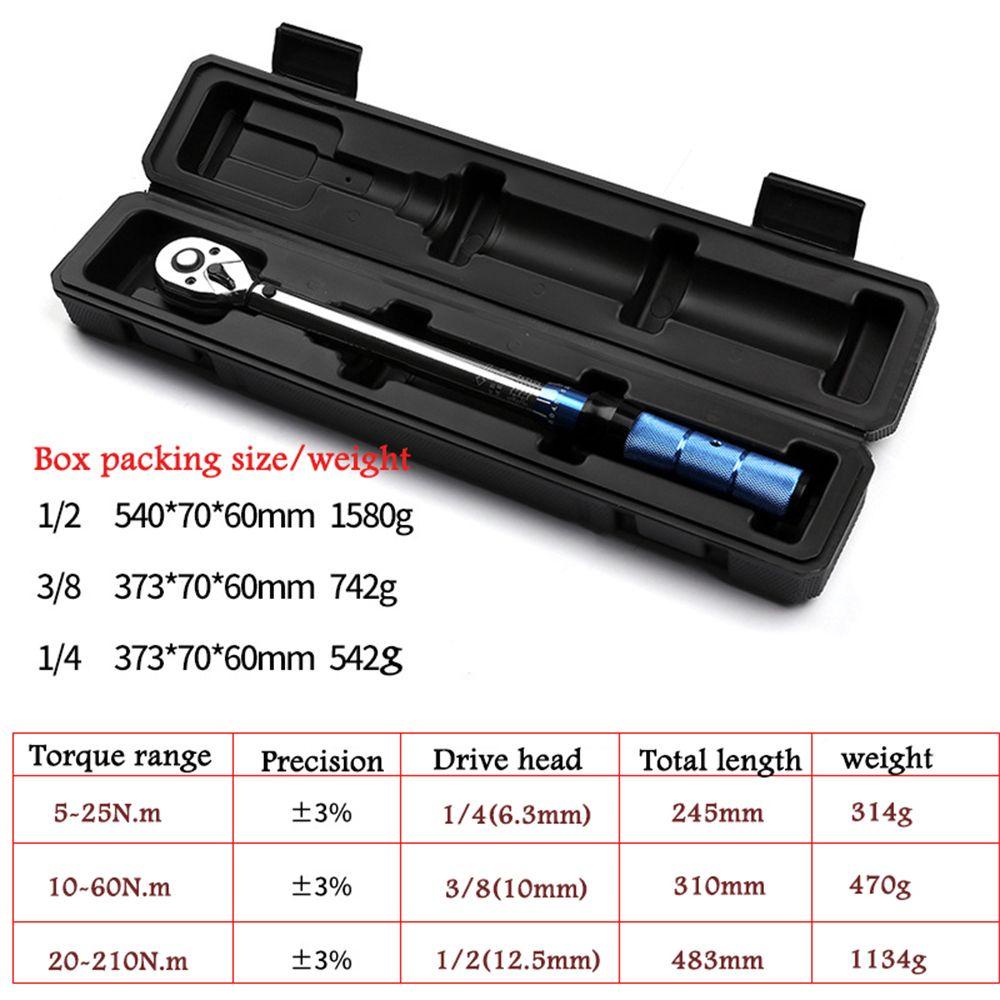 Kunci Torsi SOLIGHTER Kunci Pas Torsi Tinggi Akurat Torsi Mirror Polish 1per4 3/8 1/2 Inch Square Drive