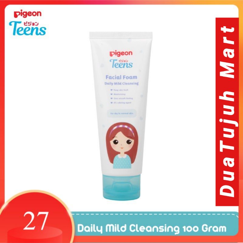 Pigeon Teens Facial Foam Daily Mild Cleansing 100 g / Sabun Muka Kulit Kering / Pembersih Wajah