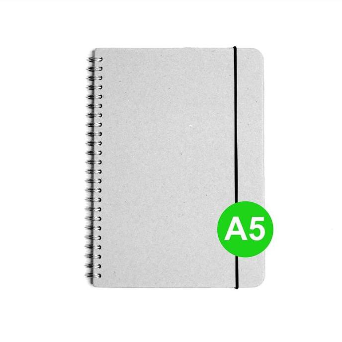 

Notebook Spiral Board - A5 /Grey Dotted Grid - Cream Paper, polos Kode 1398