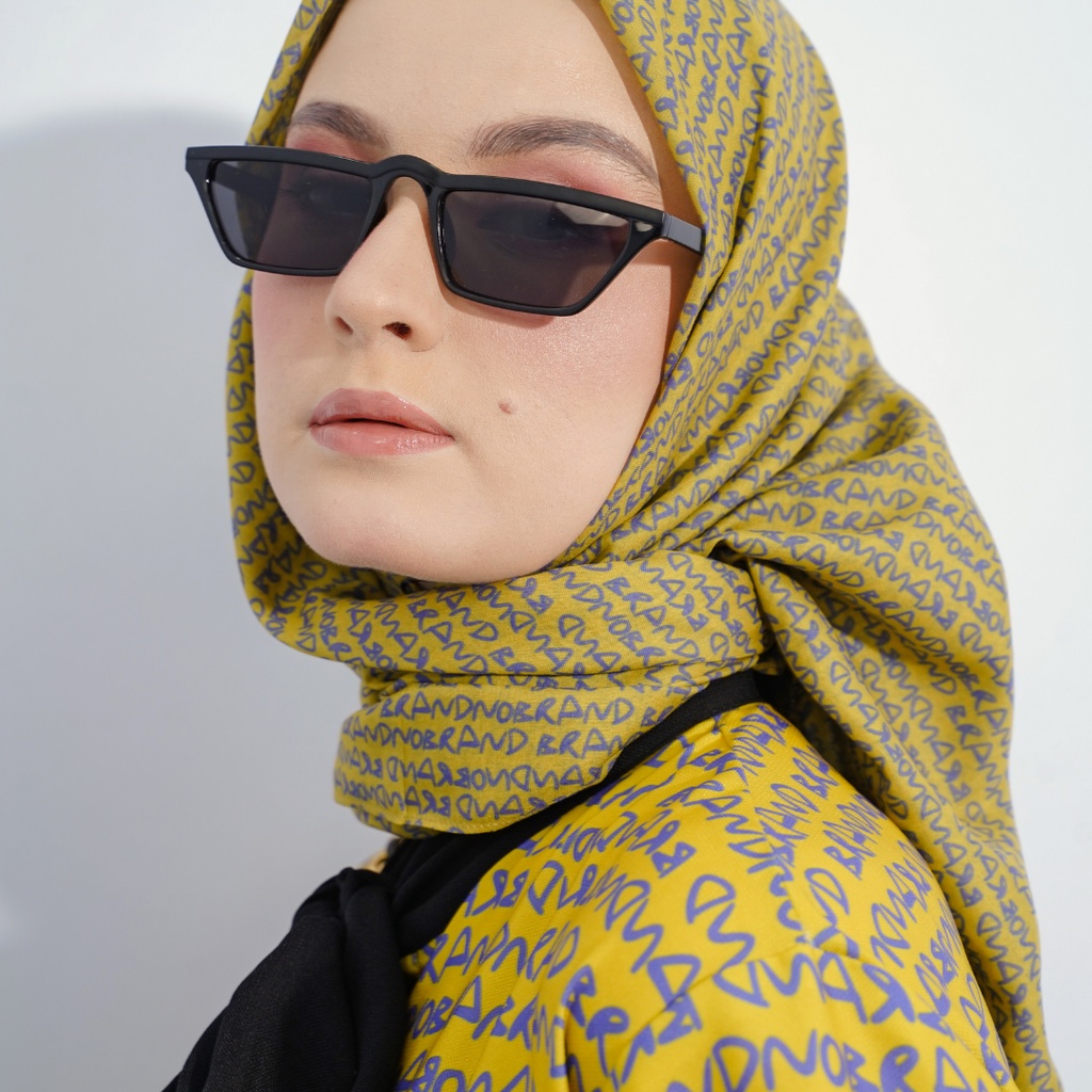 Brand No Brand Flint Monogram Scraf (Spesial Runway)-yellow