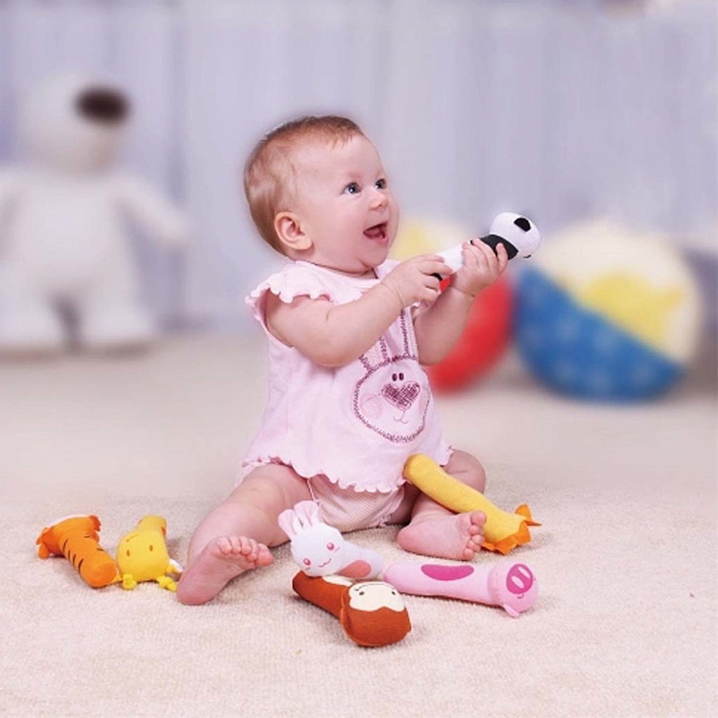 Mainan Bayi Boneka Rattle Stick Bunyi Animal