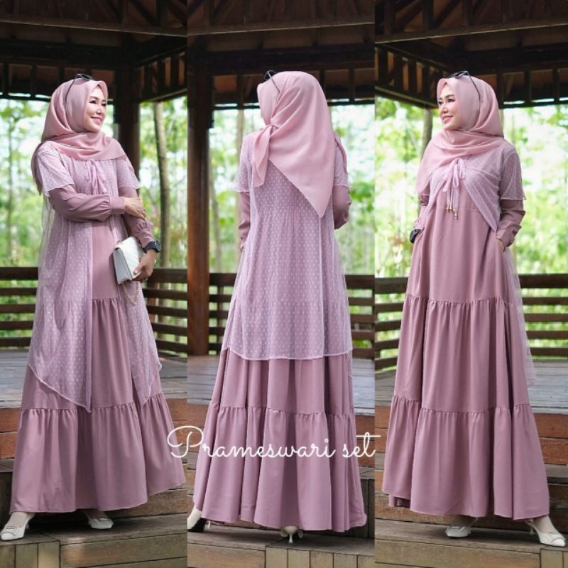 GAMIS PRAMeSWARIset Outer Baju set Outer tile terpisah ORIGINAL