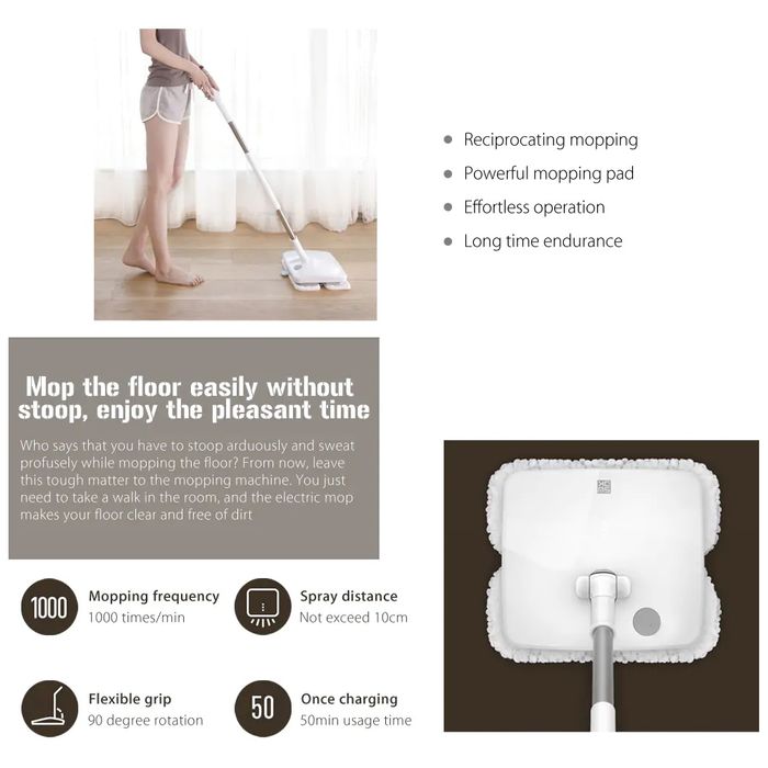 XIAOMI SWDK-D260 - Handheld Rechargeable Electric Mop Floor Cleaner - Alat Pel Elektrik dari XIAOMI