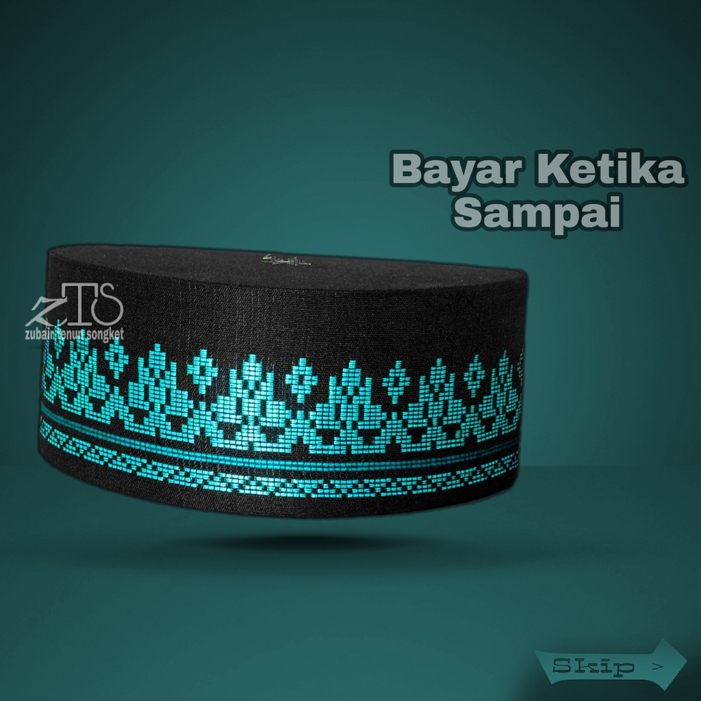 Peci Songkok Kupiah Songket Pria Hitam Kopeah Dewasa Anak Laki Kopyah Modern Tenun Songket Batu Bara