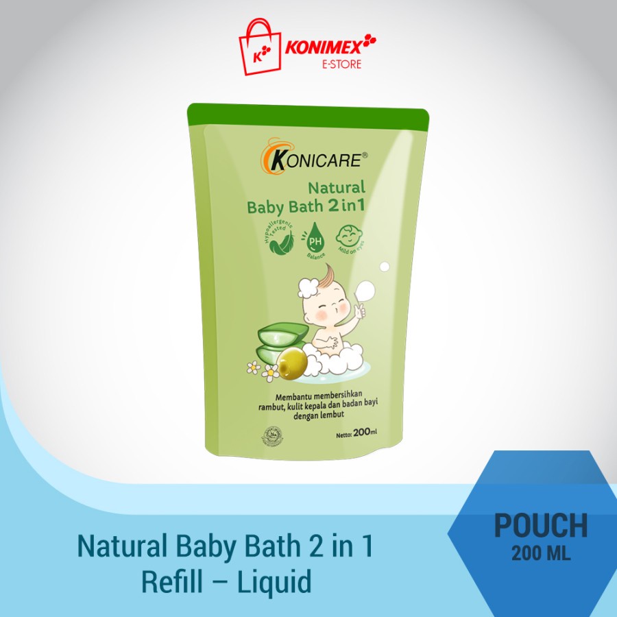 KONICARE NATURAL BABY BATH 2IN1 200ML REFILL