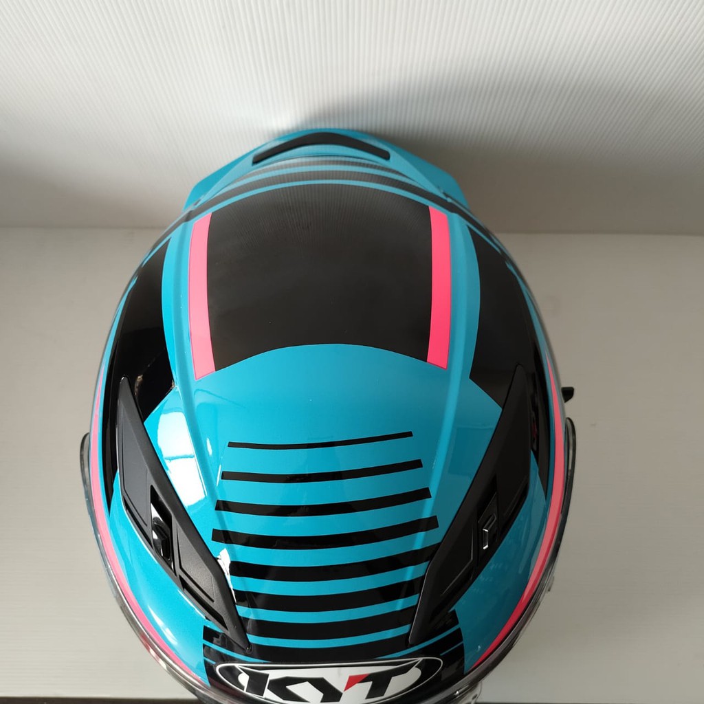 HELM KYT FALCON FR RADIANT LIGHT SKY BLUE FUXIA