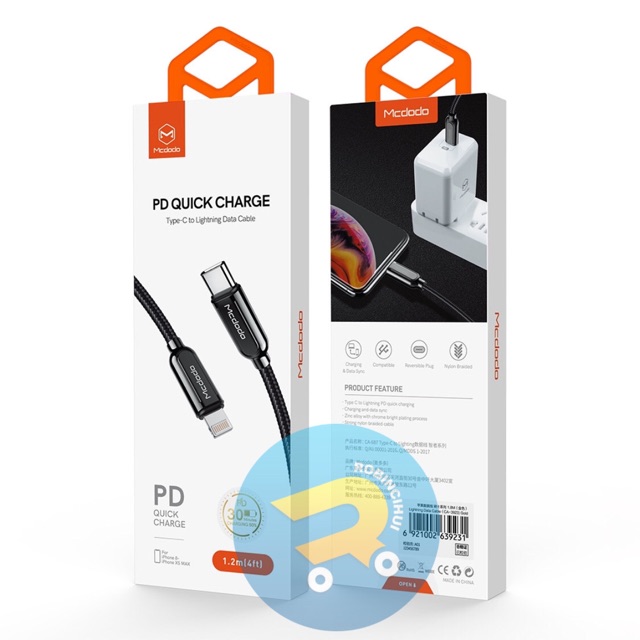 MCDODO Charger IP, Usb C to IP Power Delivery (PD) fast charging ORIGINAL