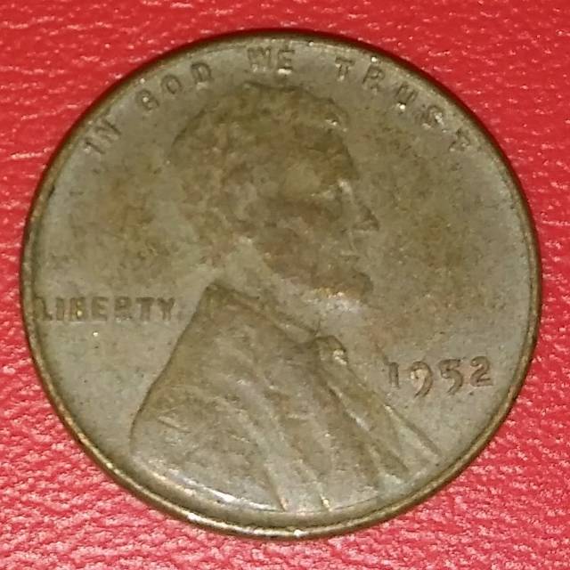 1952 Koin one cent lincoln Amerika