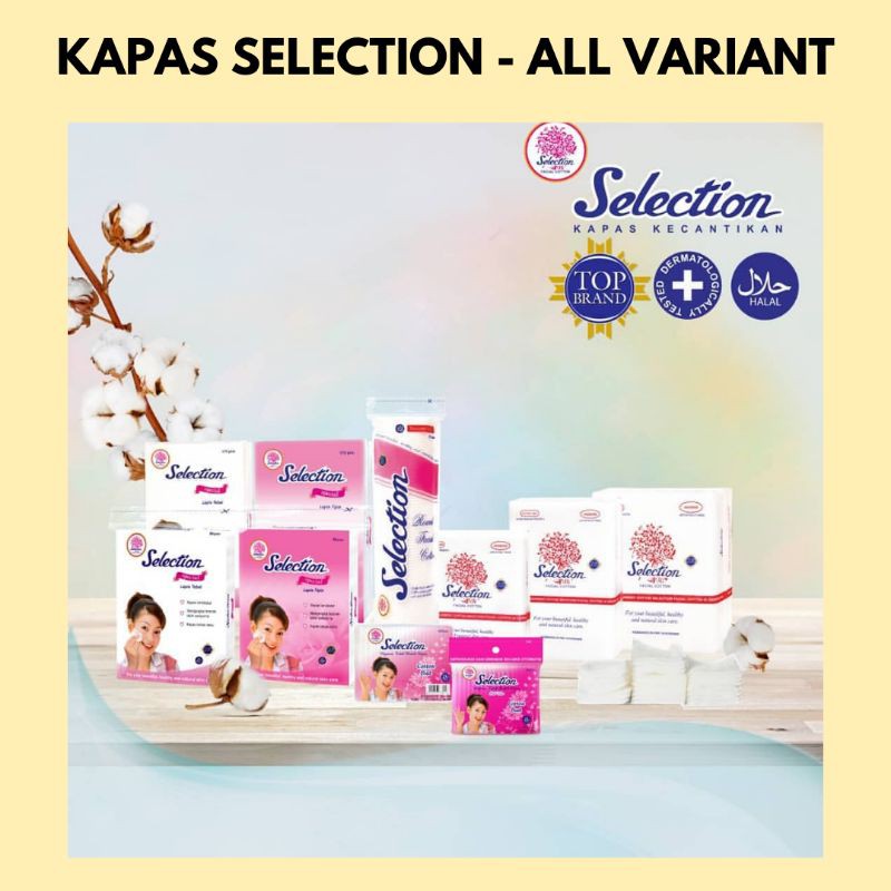 KAPAS SELECTION MEDISOFT Facial Cotton 35gr 50gr 75gr Round Oval Bulat Ball Bud Special Tipis Kotak