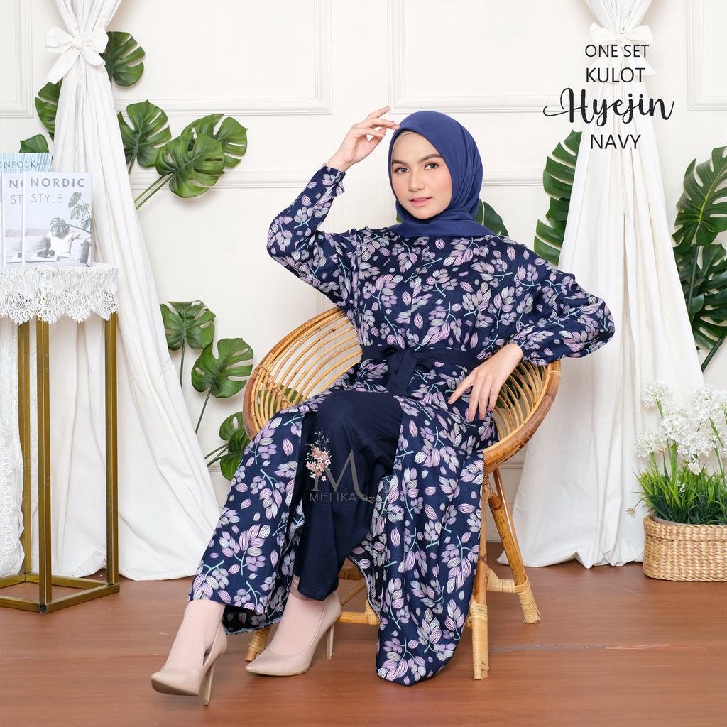 Pusat Mukena Indonesia - One Set Tunik Kulot Muslim Korea Hyejin-4