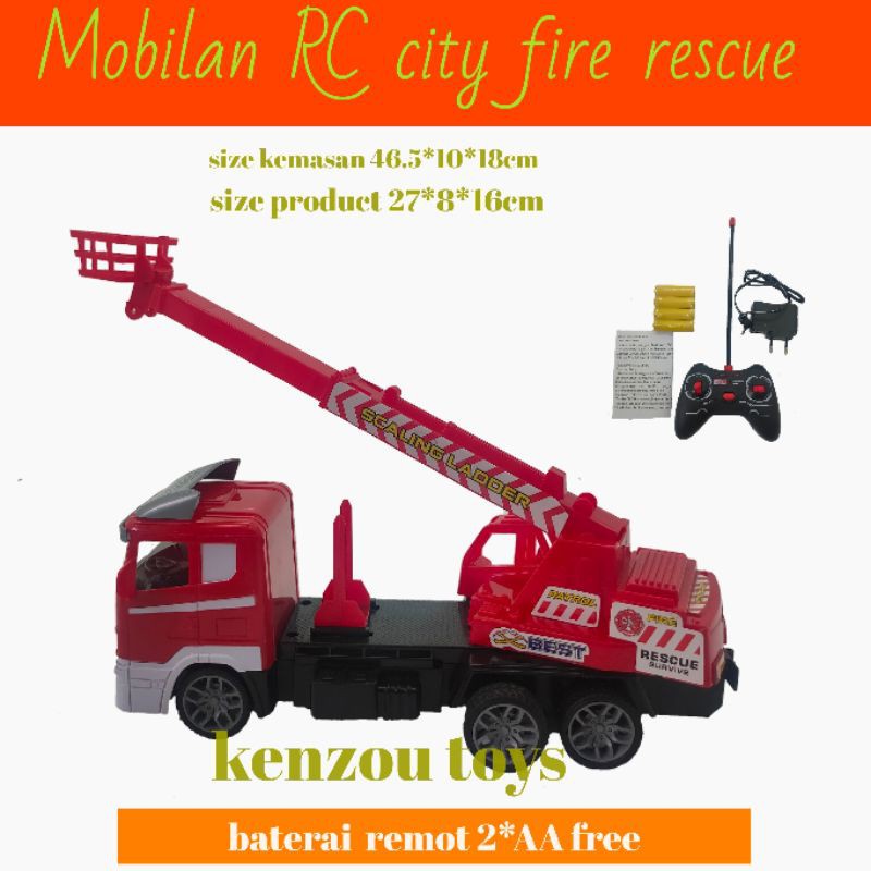 mainan Mobilan RC city fire rescue