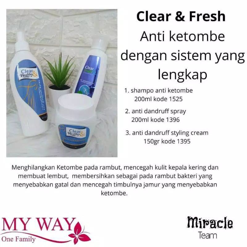 MY WAY shampo clear fresh ampuh banget buat ketombe yang parah sekalipun ko