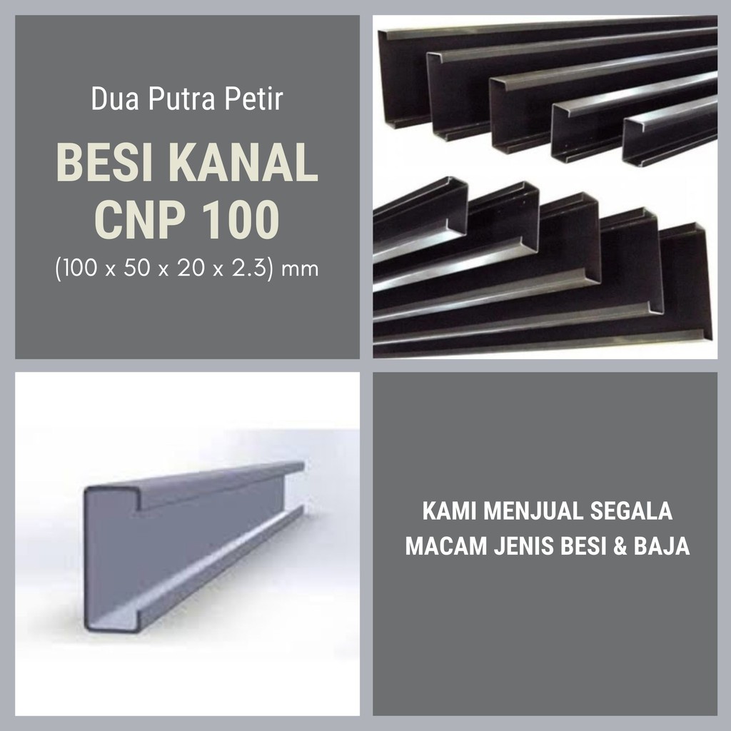 Besi Kanal CNP 100 (100 x 50 x 20 x 2.3) mm