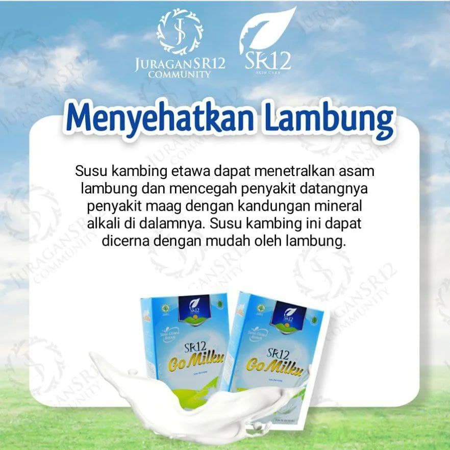GoMilku SR12 Susu Kambing Murni Susu Etawa Untuk Paru Paru Asma Maag Batuk Diabetes Kolesterol Jantung Vertigo Susu Etawa Bubuk