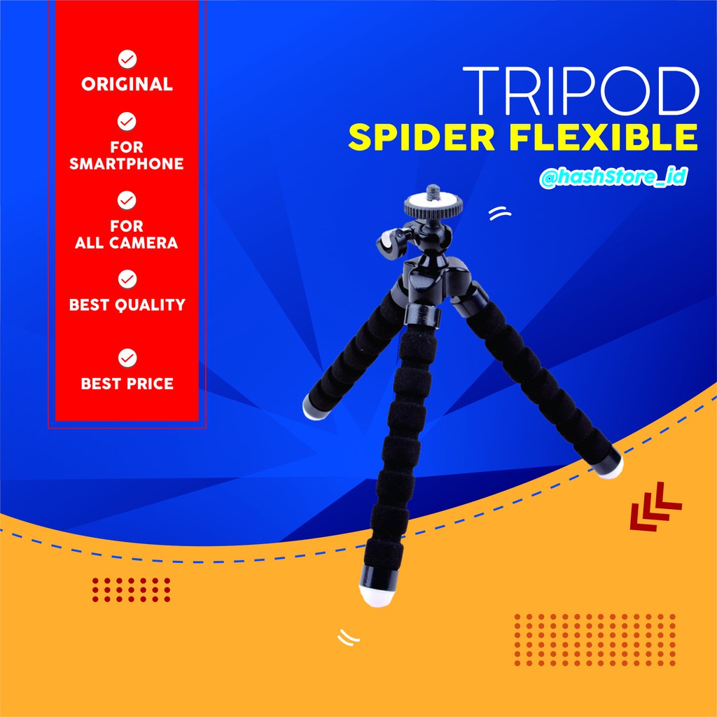 TRIPOD MINI CAMERA SMARTPHONE FLEXIBLE - HITAM