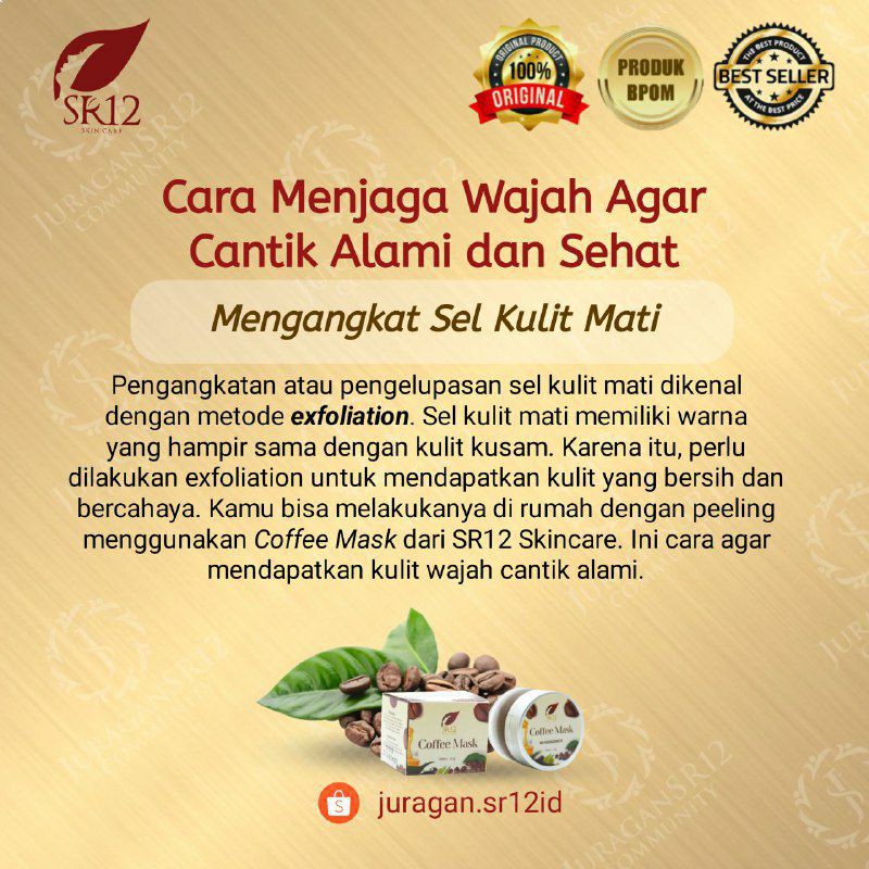 SR12 COFFEE MASK PEELING NATURAL / MASKER PEELING KOPI HERBAL