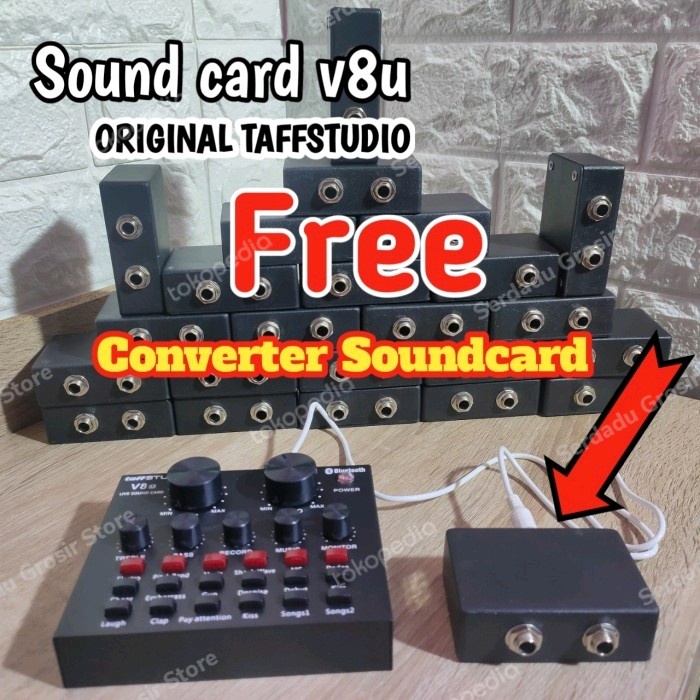 Soundcard V8 & Converter Soundcard Paket HEMAT