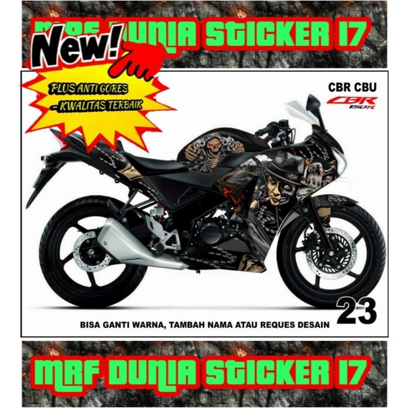 Sticker decal CBR CBU Full Body dekal CBR CBU Stiker CBR CBU Full Body Motif 23