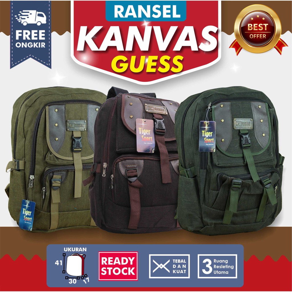 OBRAL DISKON PROMO KANVAS PRIA RANSEL BACKPACK SEKOLAH SD SMP SMA KULIAH MURAH KEREN TERBARU AWET