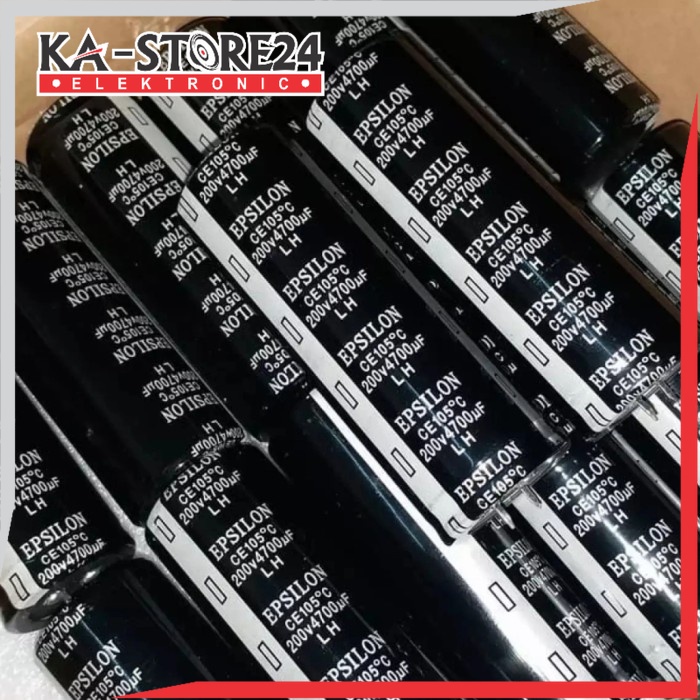 Elco Kapasitor EPSILON 4700uf 4700 4700MDF 200VDC 200v pengganti 120v