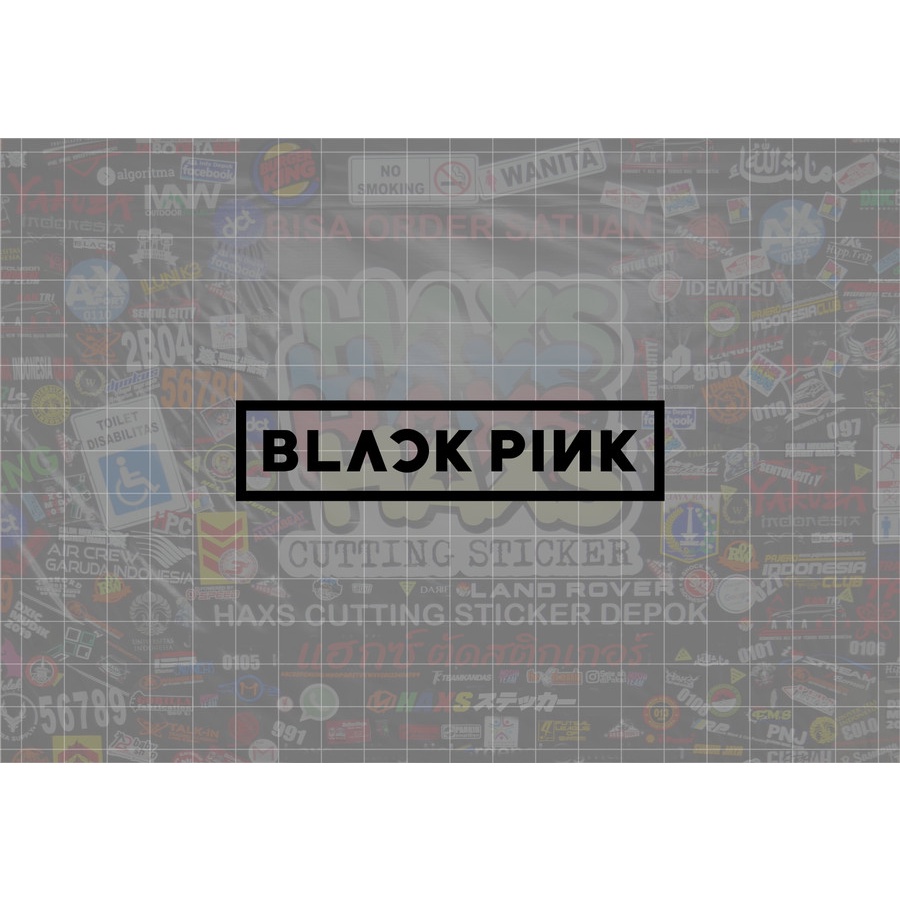 Cutting Sticker Blackpink Logo Ukuran 10 CM Untuk Motor Mobil