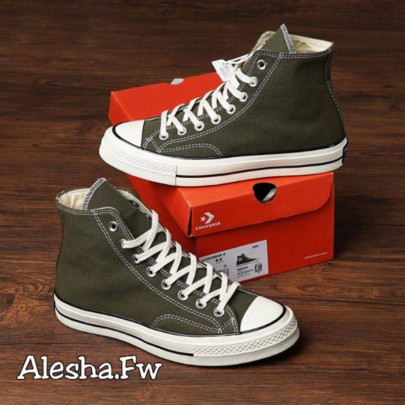 Sepatu Converse 70s HI Hijau Army / Converse 70's Hight Green  / Converse 70s Olive Hight Terlaris Premium Higt Quality /Converse All Star Premium Terlaris