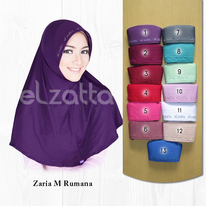 HIJAB JILBAB KERUDUNG INSTAN Elzatta Bergo  ZARIA M RUMANA