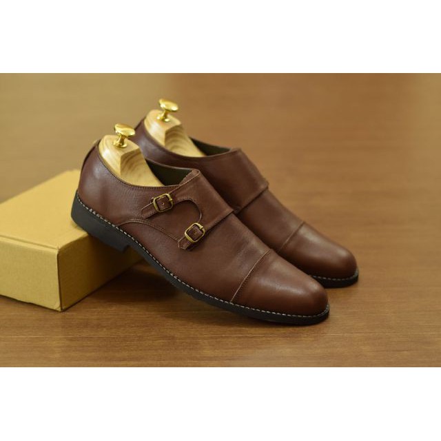 SEPATU PRIA KULIT AZCOST MONKSTRAP PANTOFEL