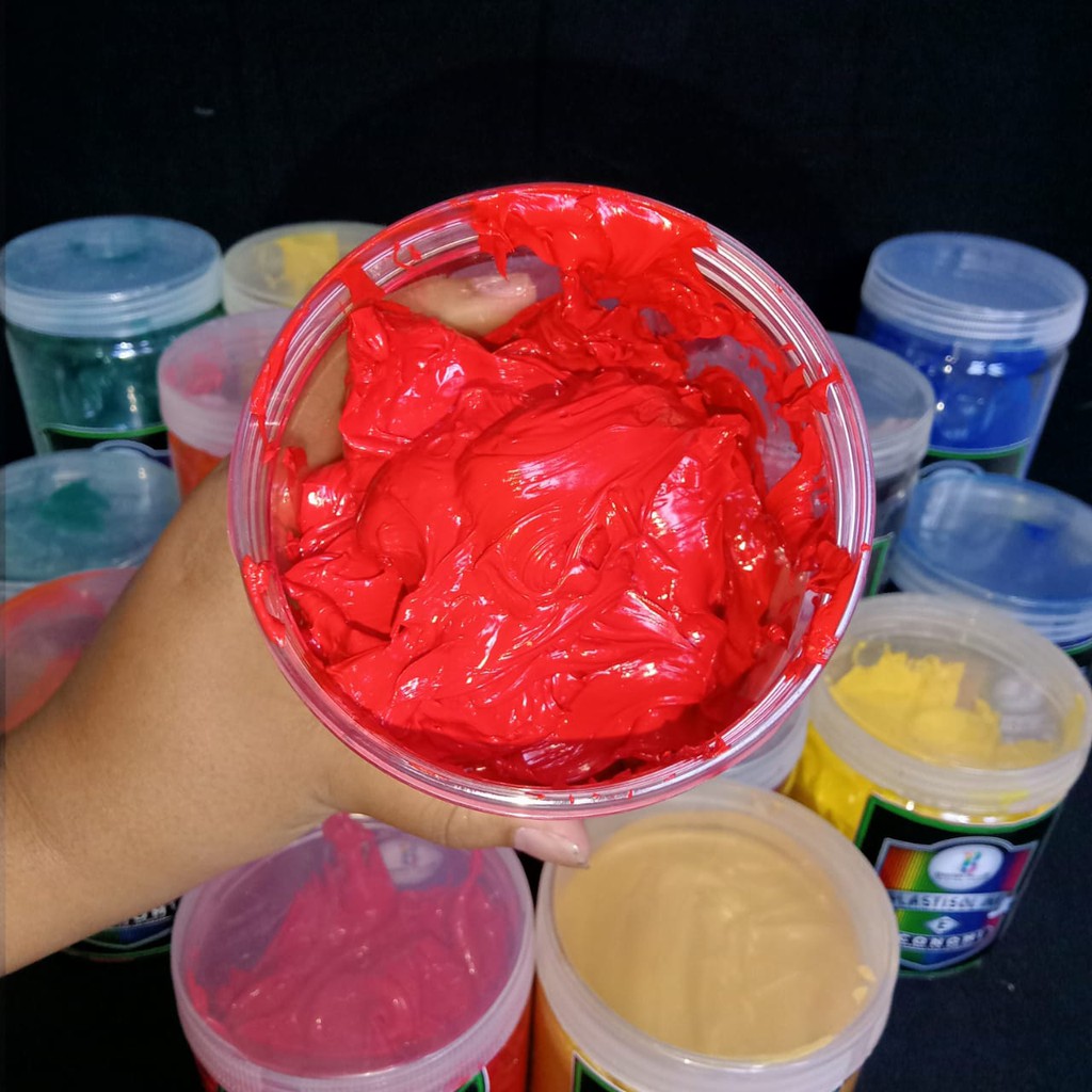 

RK Tinta Sablon PLASTISOL ECONOMY Brain Plus MERAH 500gr