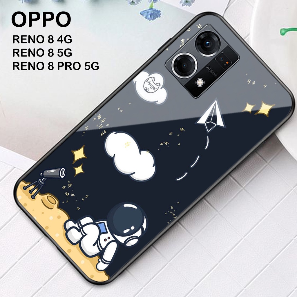 [N62] Softcase Glass Kaca Oppo Reno 8 4G 5G Pro 5G  - Case HP Oppo Reno 8 4G 5G Pro 5G - Casing HP O