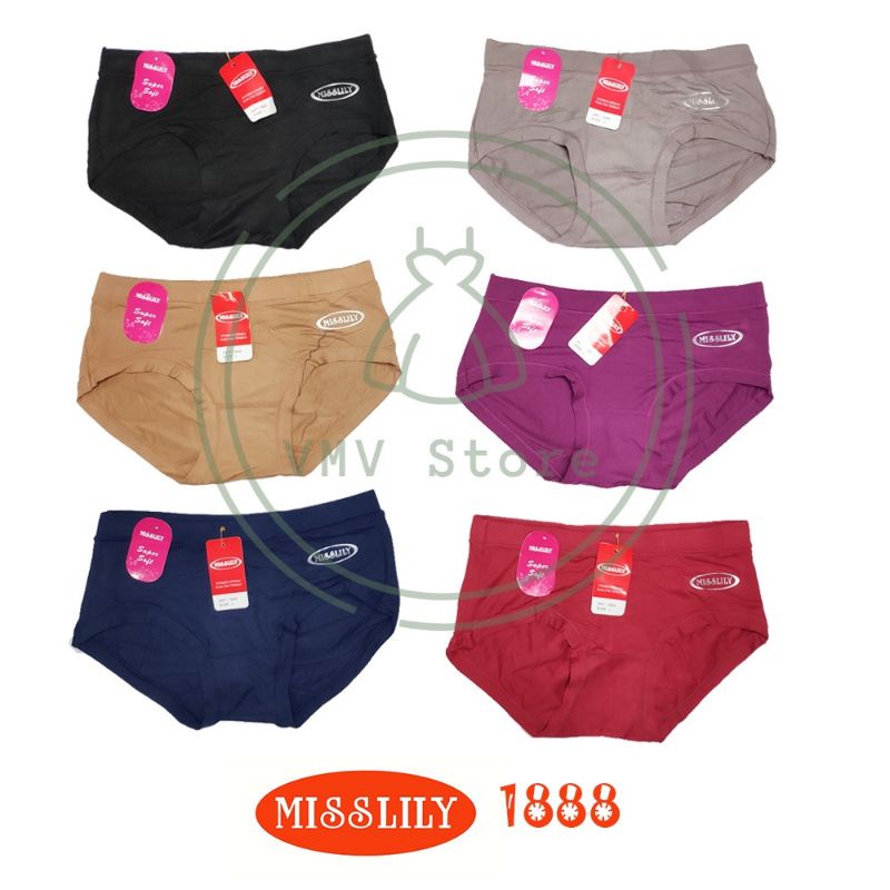 Celana Dalam Wanita Misslily 1888 Supersoft CD Polos Perempuan L