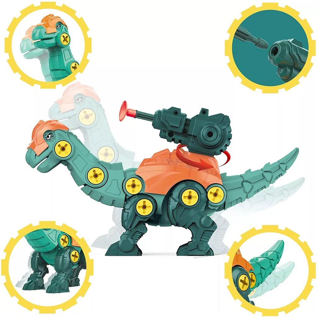 Assemble Dinosaur/Mainan Merakit Dinosaurus Baut/Mainans Drill Baut Obeng