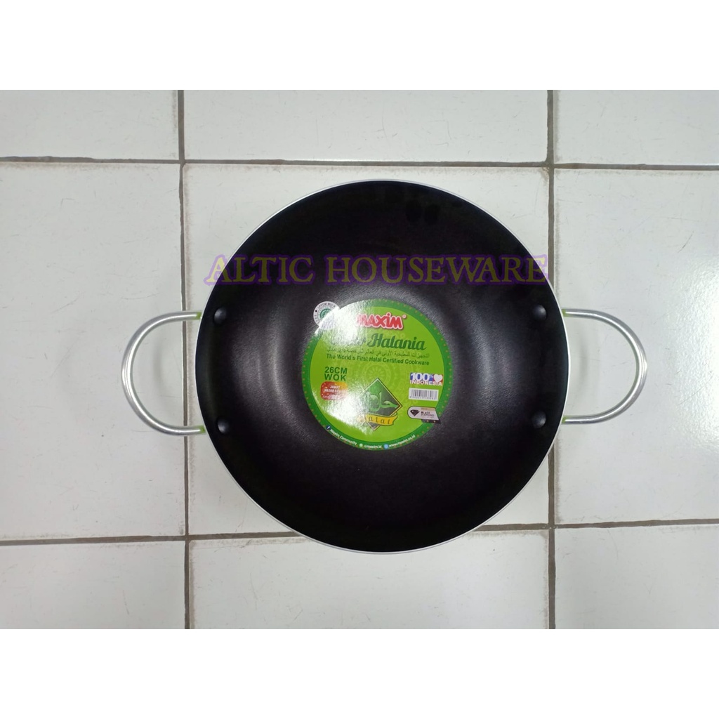 Maxim New Halania 26cm WOK - Wajan Penggorengan Teflon Anti Lengket
